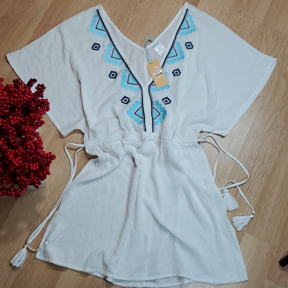Kona Sol Other - Embroidered Tie Side Cover Up